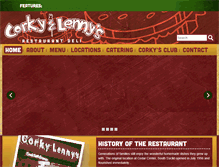 Tablet Screenshot of corkyandlennys.com
